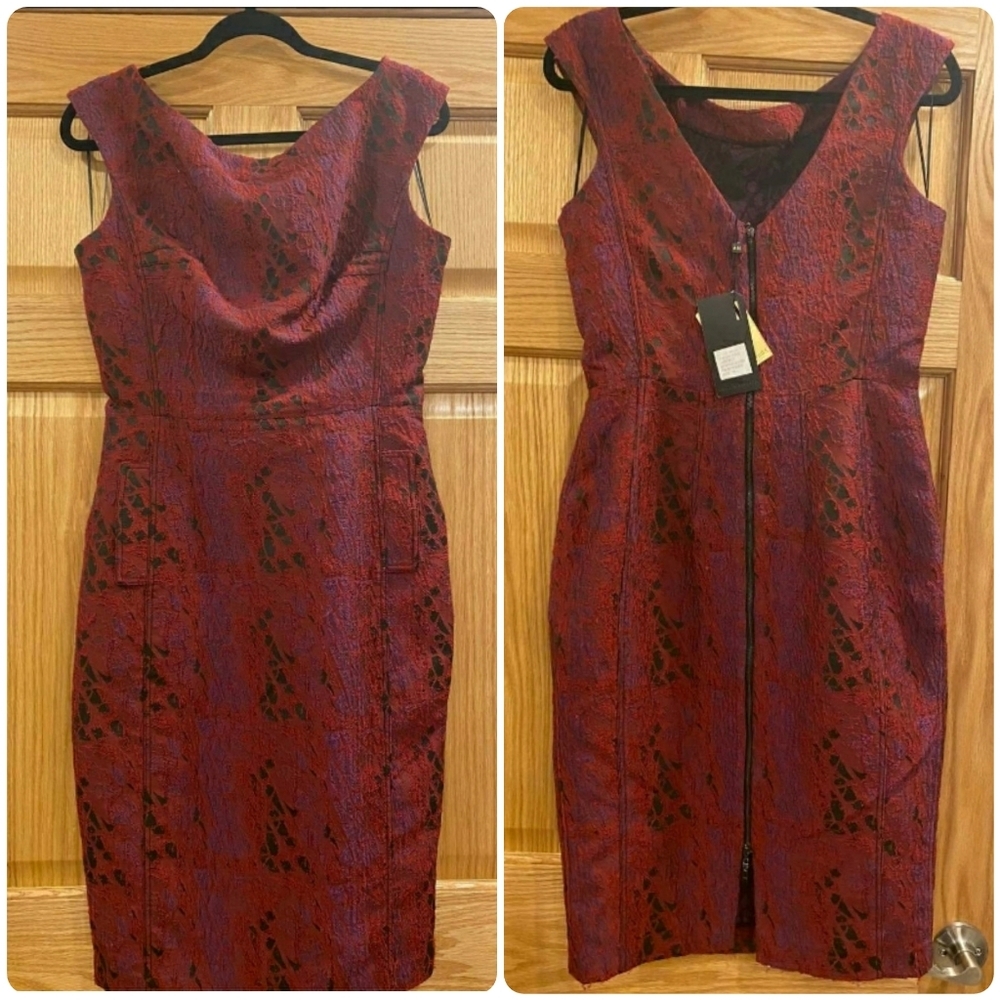 Alberto Makali Wine Dress - Picture 2 of 15